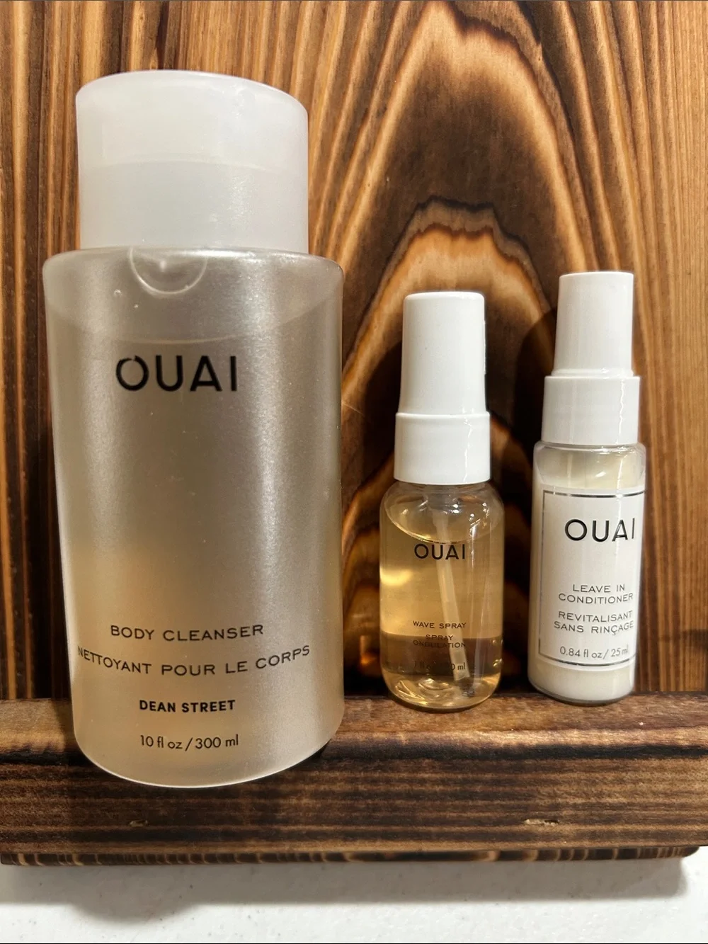 OUAI Body Cleanser with Clear and White Travel Treatments